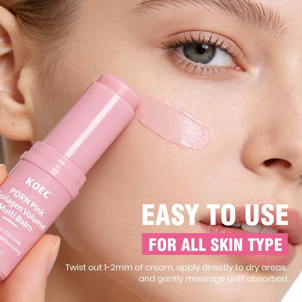 PDRN Pink Collagen Multi Balm – Face, Neck & Lip Moisture Collagen Balm Stick PRIMED