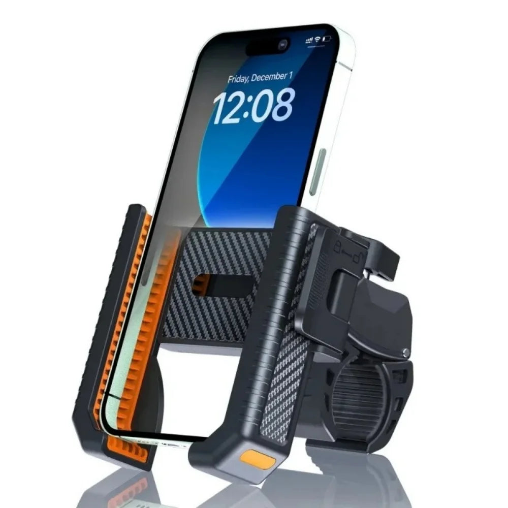Universal Bike Phone Holder – One-Hand Quick Lock, 4.7–7" Bike Phone Mount PRIMED