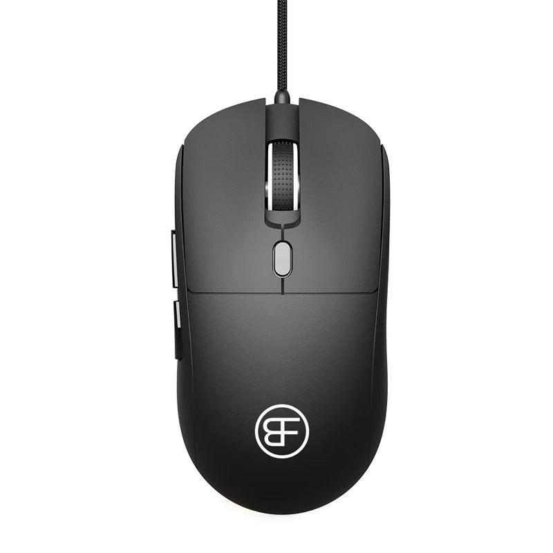 USB Wired Mouse – 6-Button Ergonomic DPI Adjustable Backlit Wired Computer Mouse PRIMED C-Black