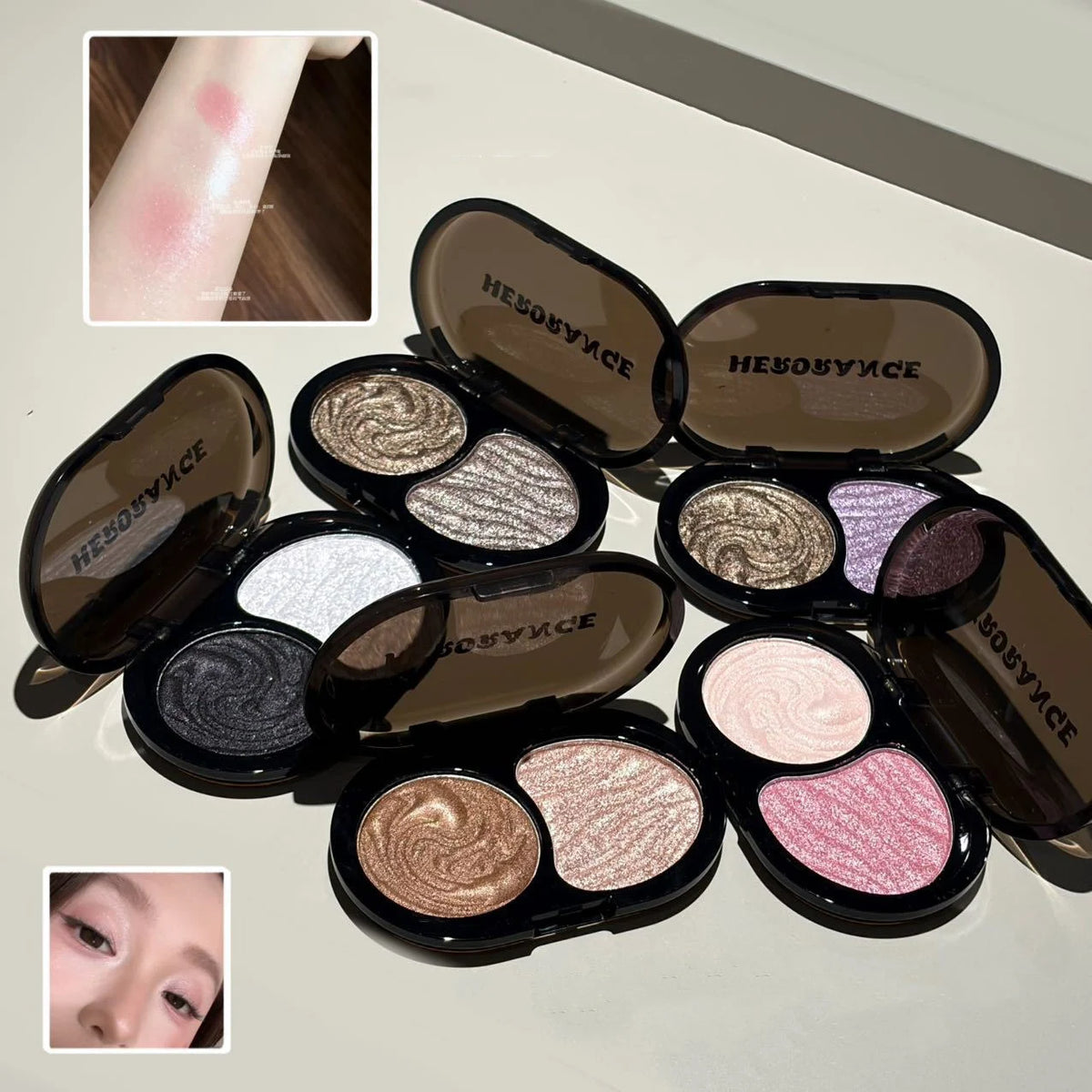 Shimmer Eyeshadow Palette – Obsidian Night Glitter Smoky Eye