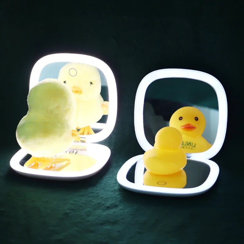 USB Rechargeable LED Makeup Mirror with 10X Magnification