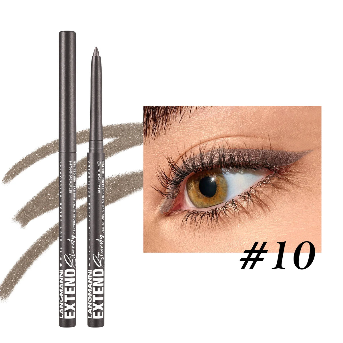 Waterproof Matte & Glitter Gel Eyeliner Pencil – 12 Colors