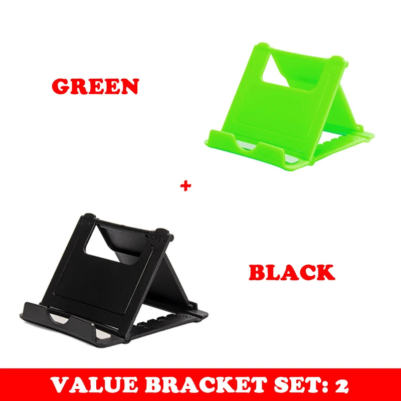 Universal Foldable Desk Phone & Tablet Stand | 6 Angles Phone & Tablet Stand PRIMED Black Green