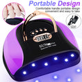 57 LED UV Nail Lamp – Fast Gel Polish Curing Dryer Auto Sensor UV Nail Lamp PRIMED Purple US