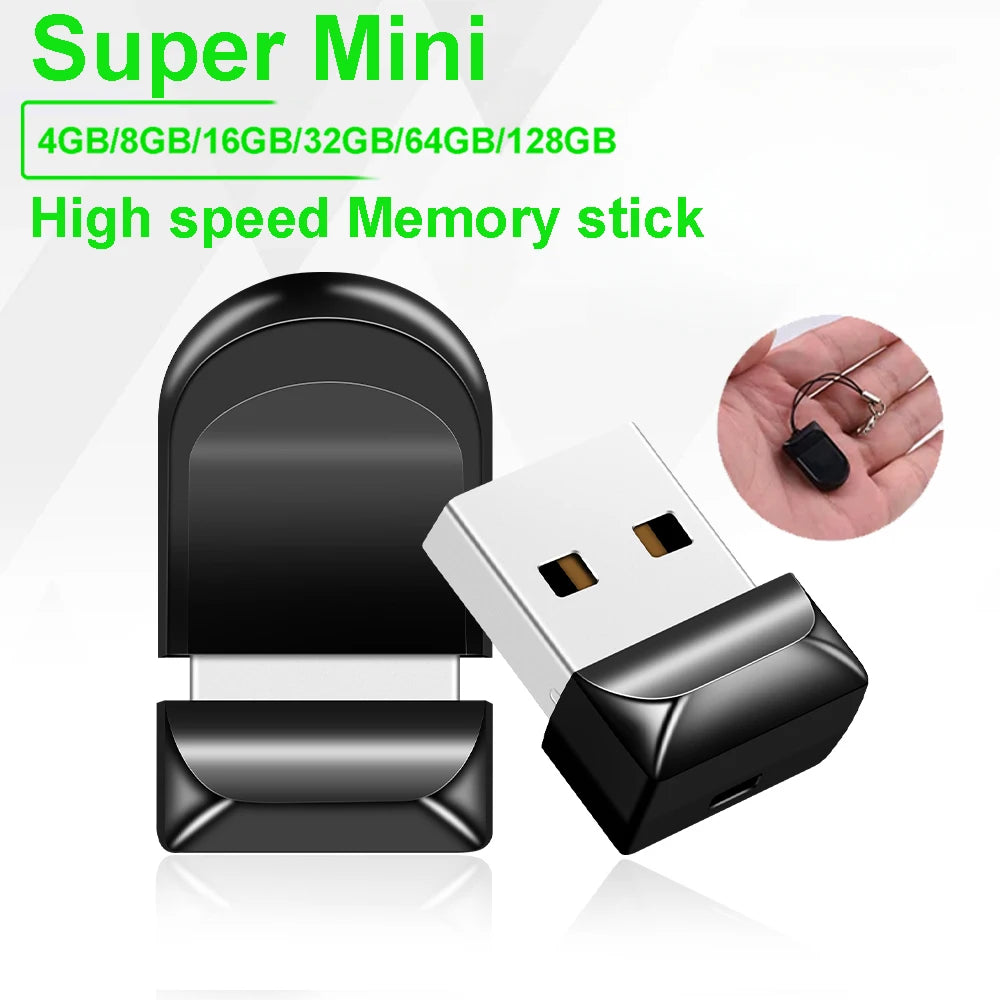 JASTER Super Mini USB Flash Drive 16GB–128GB + Key Chain USB Flash Drive PRIMED
