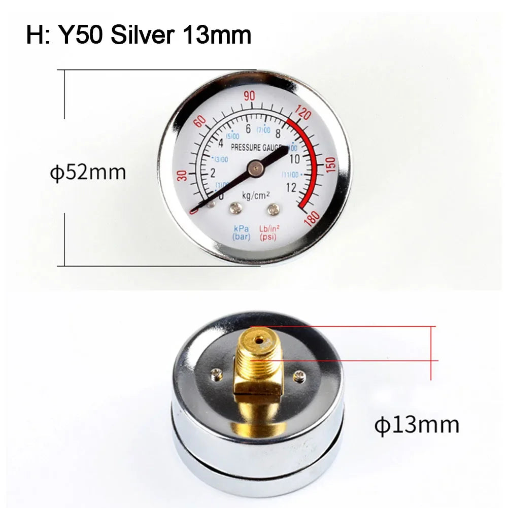 Y40/Y50 Pressure Gauge 0–180 PSI | Air, Gas, Water & Fuel