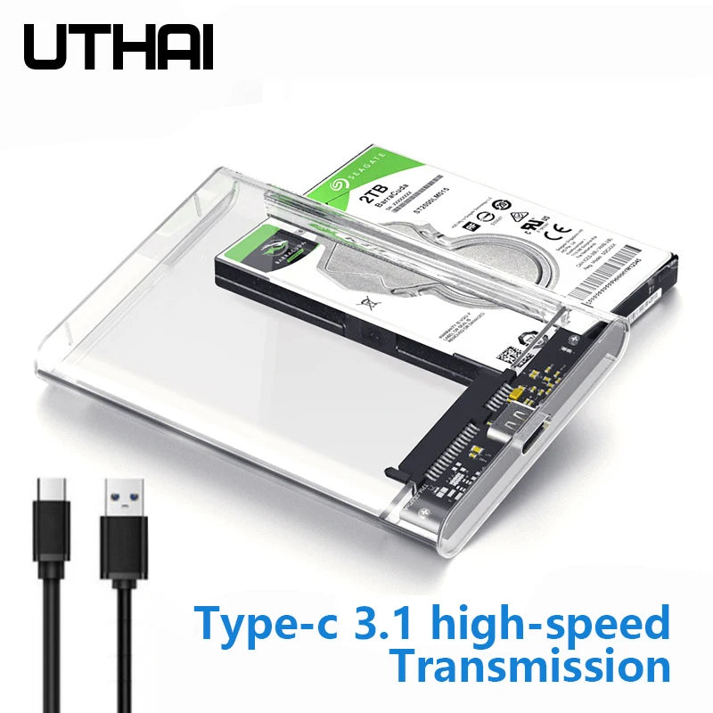 UTHAI TM05 USB 3.1 Type-C 2.5" Transparent HDD Enclosure