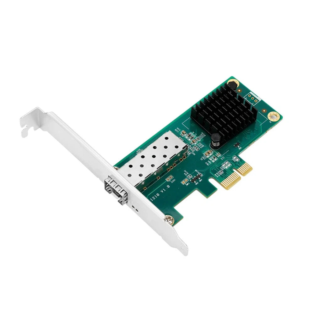 TISHRIC PCIe SFP Gigabit Fiber Network Card Intel I210 Fiber Network Card PRIMED green China Mainland