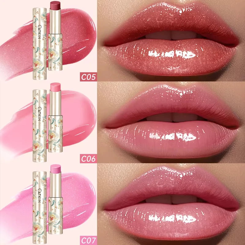 CATKIN 3PCS Glossy Lip Balm Set | Mirror Shine 12H Hydrating Lip Balm Set PRIMED C05 C06 C07