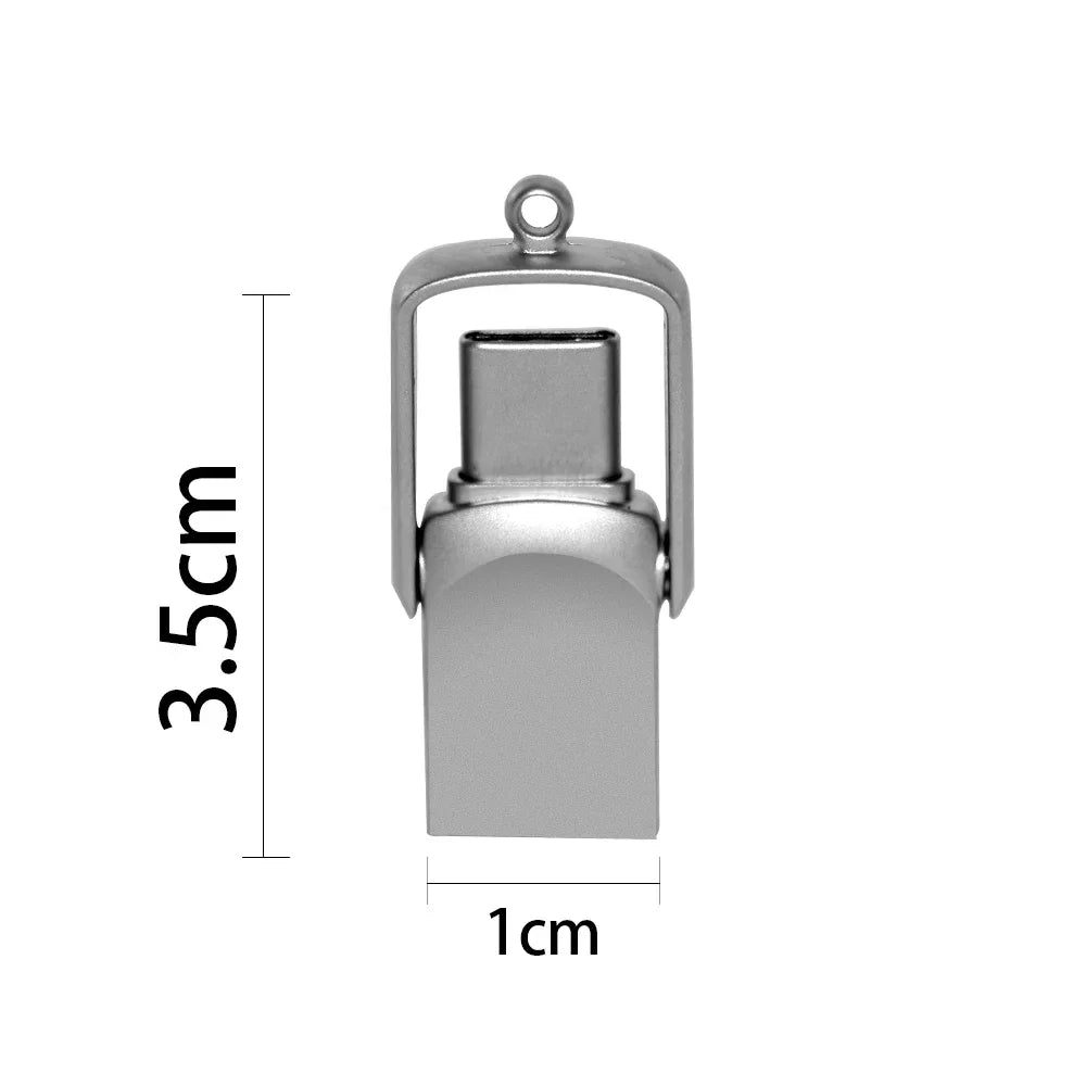 JASTER Metal Type-C USB Flash Drive 4GB–128GB Rotatable USB Flash Drive PRIMED