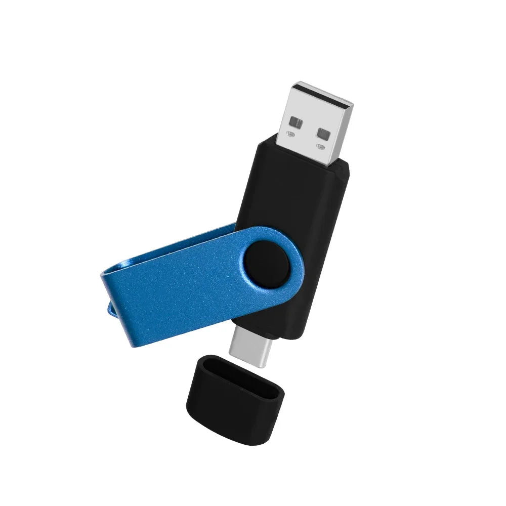 Type-C OTG USB Flash Drive 2-in-1 | 16GB to 128GB Pen Drive USB Flash Drive PRIMED 128GB blue-black
