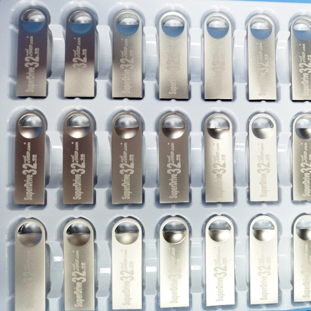50-Pack Metal USB 2.0 Flash Drives | Custom Logo Engraved USB Flash Drive PRIMED