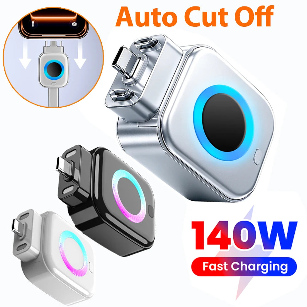 USB-C 140W Fast Charger with Auto Cut-Off | Smart Adapter USB-C Fast Charger PRIMED