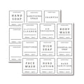 Waterproof Cosmetic Bottle Labels – PVC Stickers 9 Pack Bottle Label Stickers PRIMED White