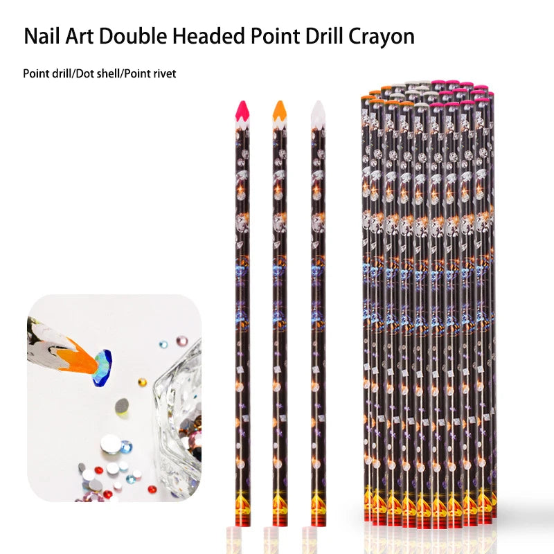 Nail Art Dotting Pen & Rhinestone Picker Wax Pencil – 3–50 Pcs