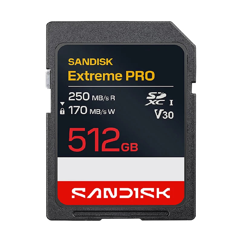 SanDisk Extreme PRO SDXC UHS-I V30 SD Card 64–512GB 250MB/s
