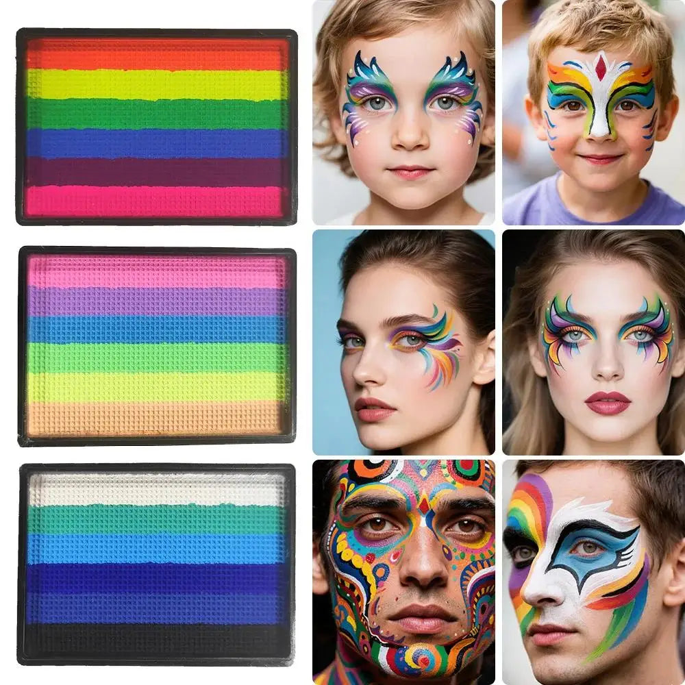 Rainbow Face & Body Paint Palette 25g – Safe, Washable
