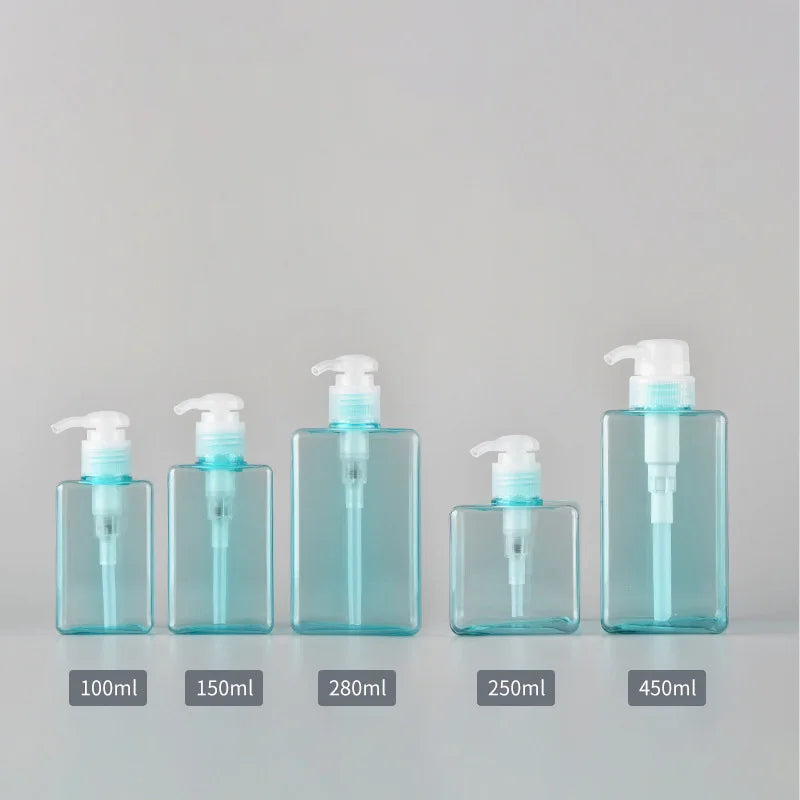 Square Refillable Pump Bottle – Soap, Shampoo & Lotion 100–650ml