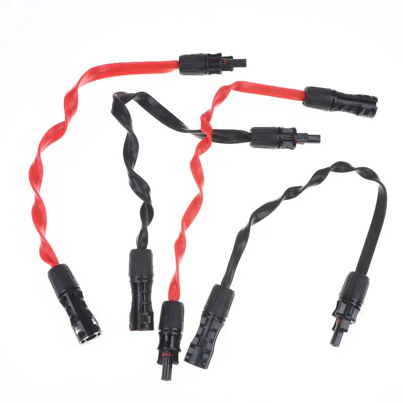 Flat Solar Extension Cable 12AWG 10AWG IP68 Waterproof Connectors