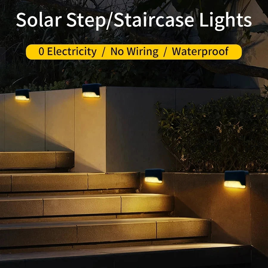 Solar Deck & Stair Lights Outdoor Waterproof – 1/2/4 Pack Solar Outdoor Lights PRIMED