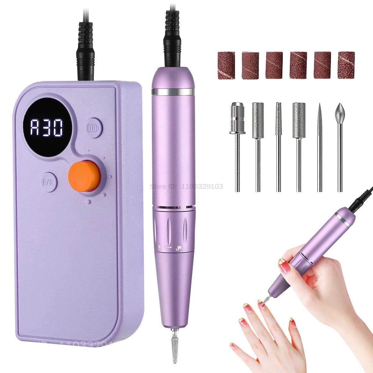 Rechargeable Nail Drill 35000RPM LCD Cordless | PRIMED