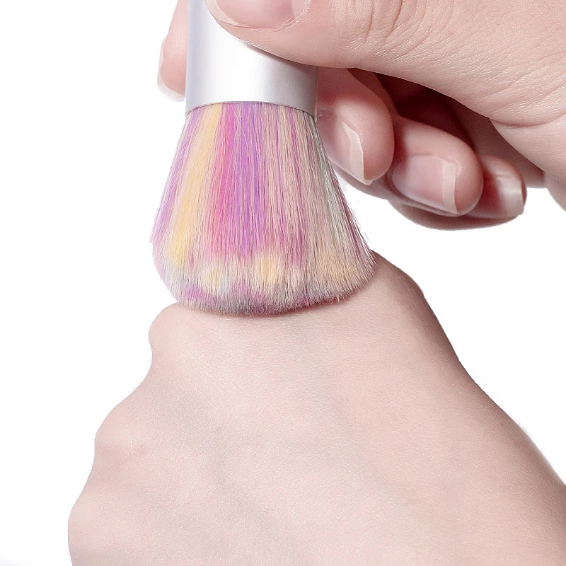 Rainbow Nail Dust Brush – Soft Bristle Acrylic & UV Cleaner