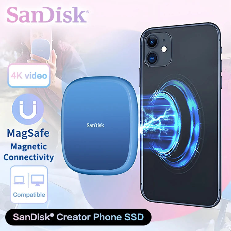 SanDisk E62C Portable SSD Type-C 1TB 2TB | NVMe Gradient Blue Portable External SSD PRIMED 1TB