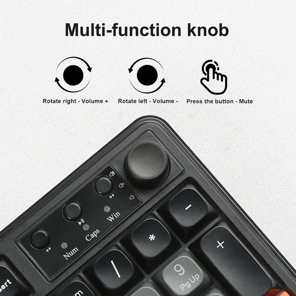 MissionFit Wired USB Keyboard with Number Pad – Slim 98-Key Wired USB Keyboard PRIMED