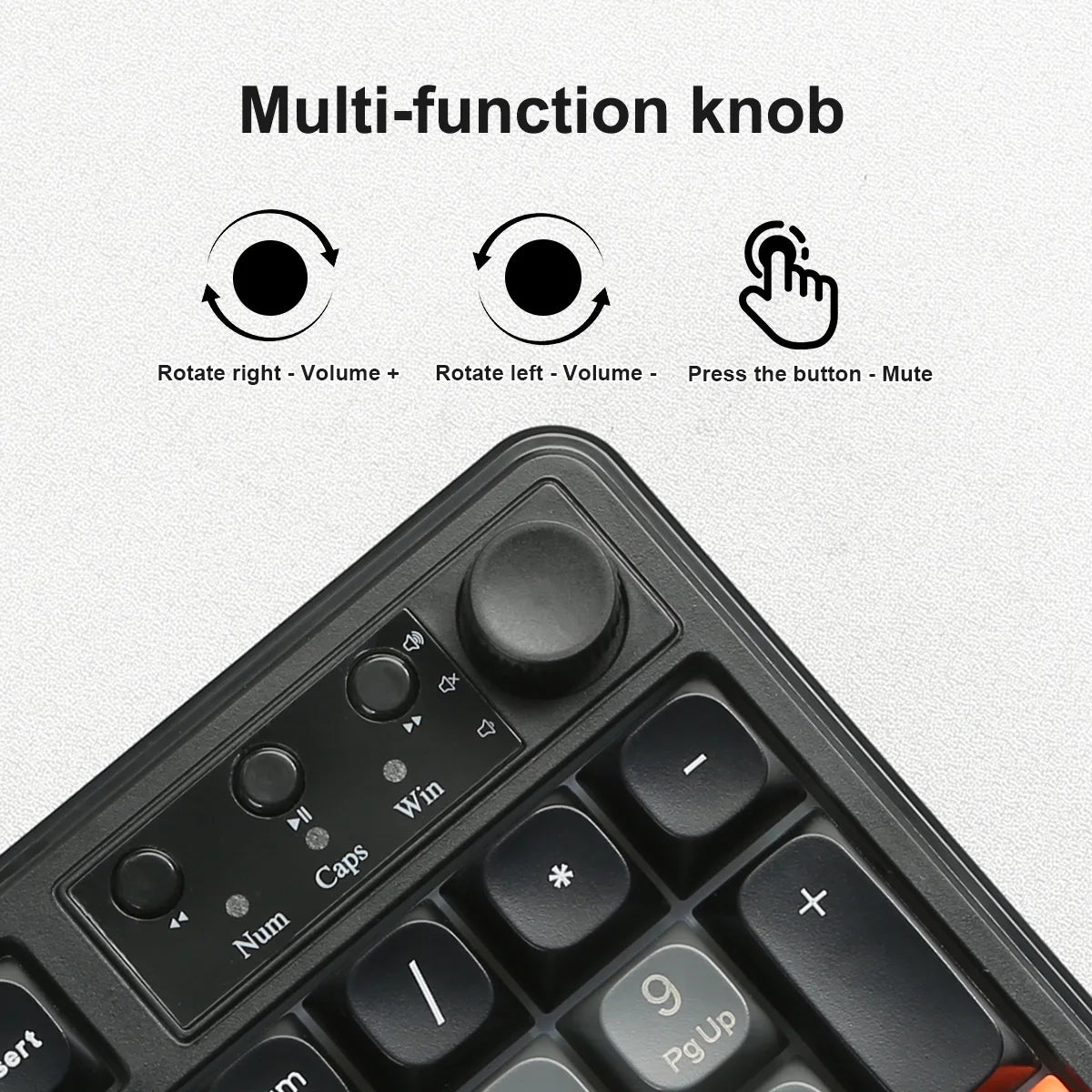 MissionFit Wired USB Keyboard with Number Pad – Slim 98-Key Wired USB Keyboard PRIMED