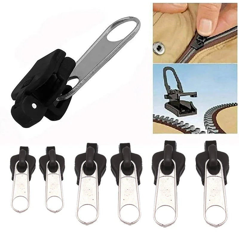 6-Piece Universal Zipper Repair Kit – DIY Zip Slider Set