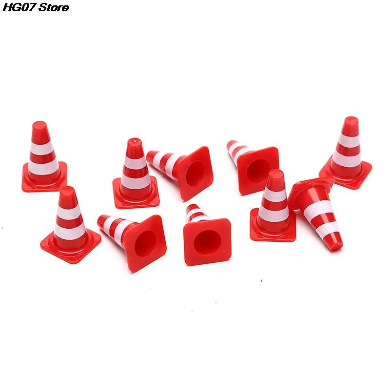 10 Mini Traffic Cones – Kids Construction Party Toy Set