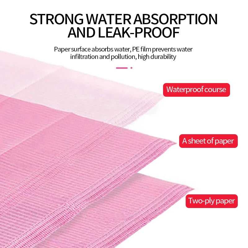 20pcs Disposable Nail Art Table Mats – Waterproof Manicure Pads