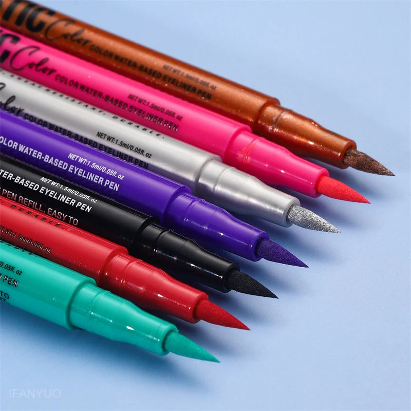 Waterproof Liquid Eyeliner Pen – 12 Matte Colors
