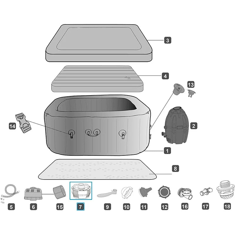 Chlorine Dispenser for Lay-Z-Spa Hot Tub – P05345 P03821