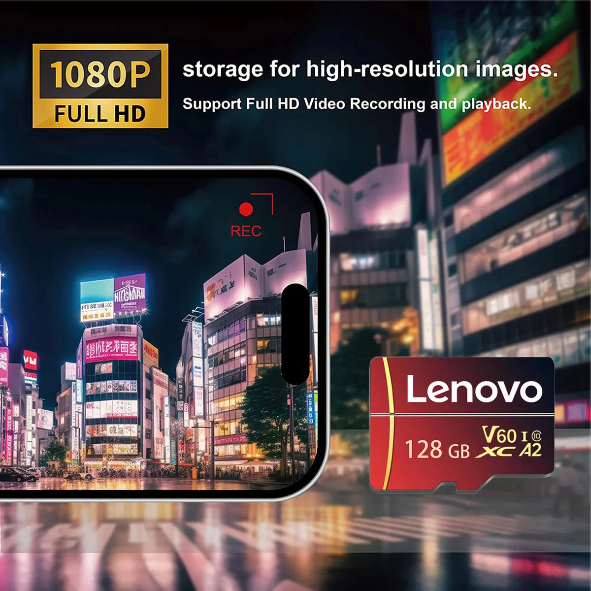 Lenovo Extreme Pro Micro SD Card 128GB–512GB U3 V60 A2 Micro SD Card PRIMED