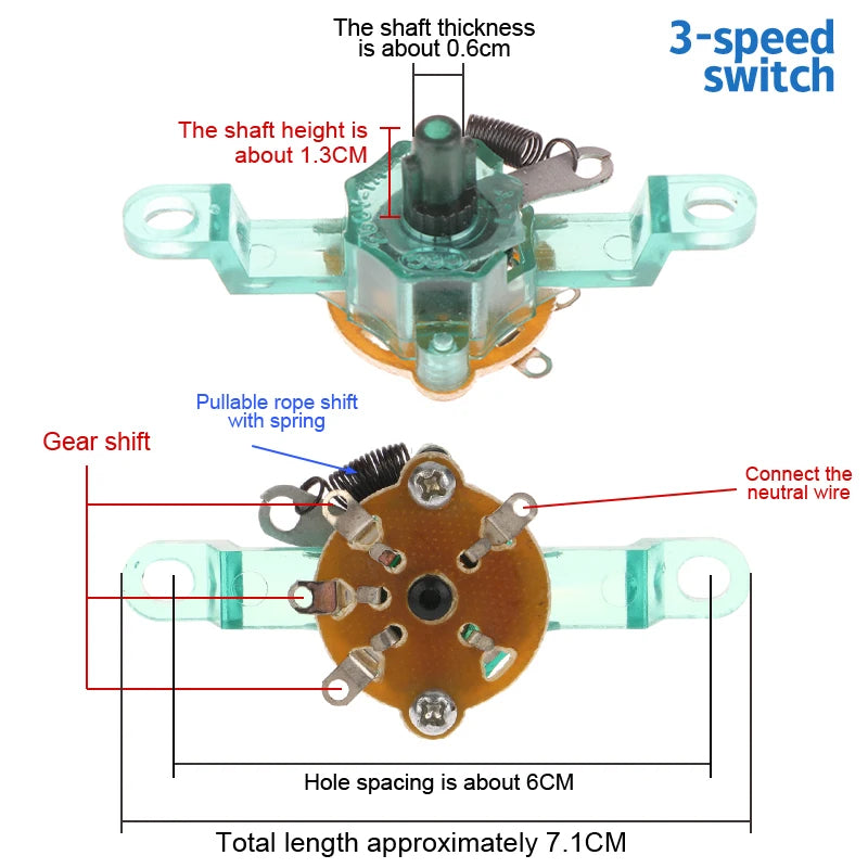 Round Fan Speed Control Switch – Floor & Wall Fan Replacement