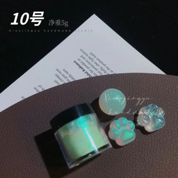 Holographic Nail Glitter Powder 10g – Silver & Gold Laser