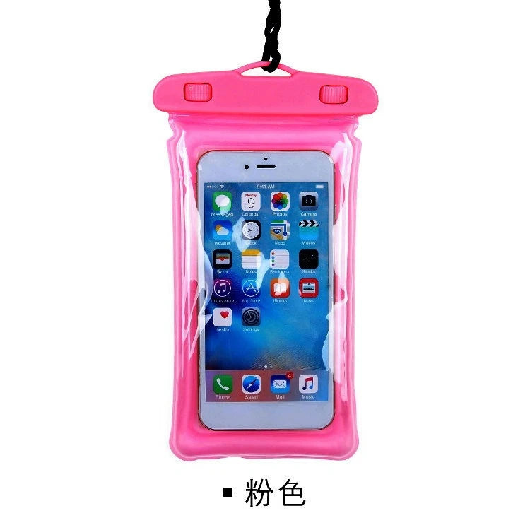 Waterproof Phone Pouch Touchscreen Dry Bag for Swimming Waterproof Phone Pouch PRIMED Pink PVC Case & Strap