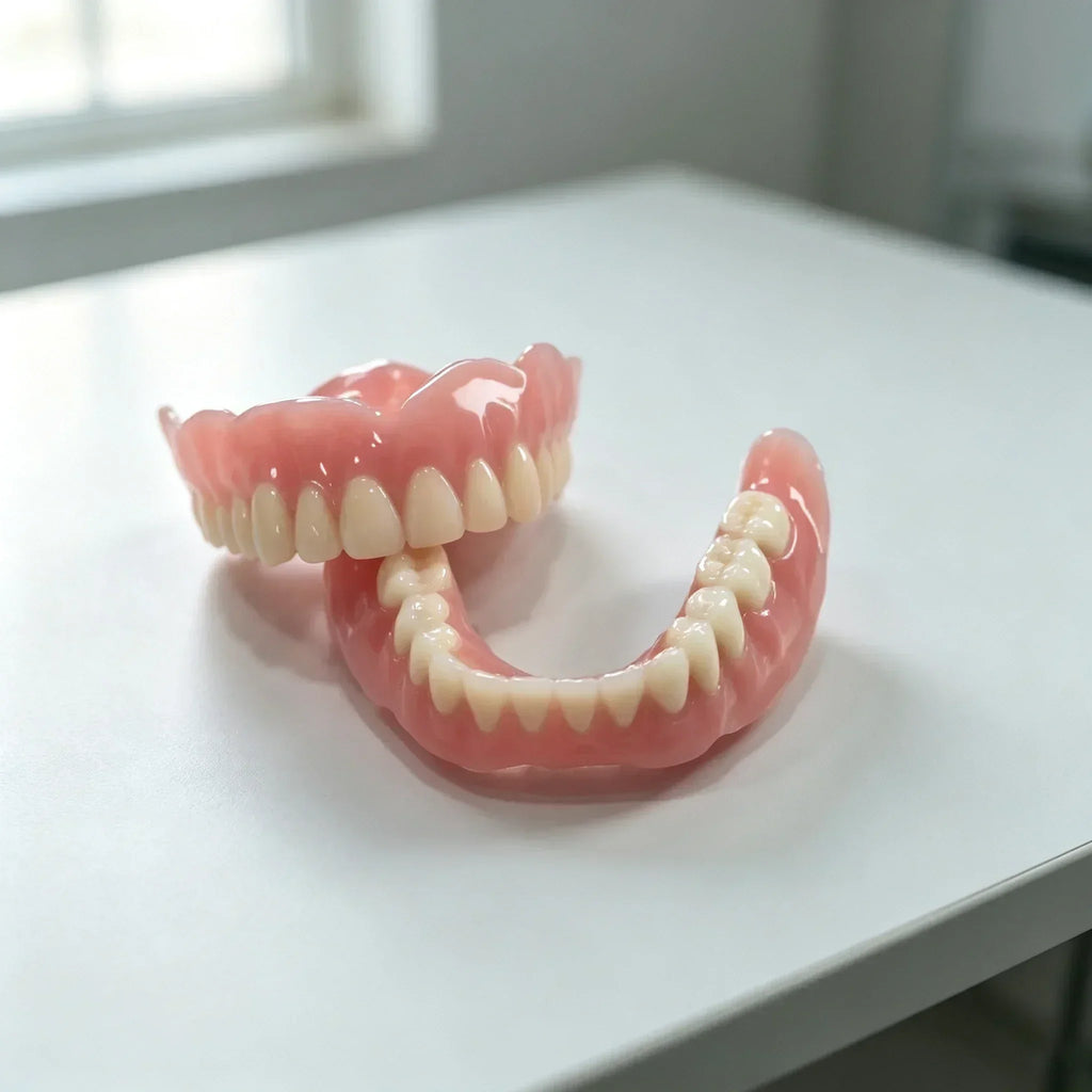 Silicone False Teeth Set – Upper & Lower Cosmetic Veneers