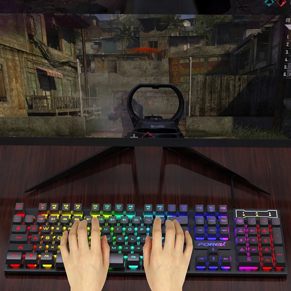 104-Key RGB Wired Mechanical Gaming Keyboard | USB Backlit Gaming Keyboard PRIMED