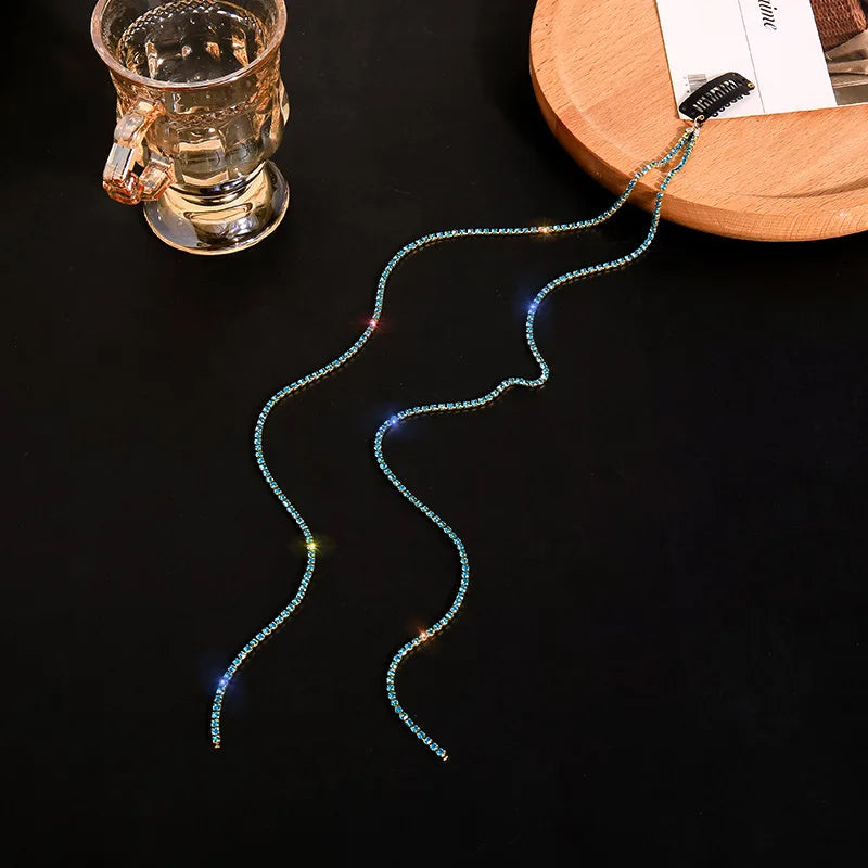 Rhinestone Tassel Hair Chain Clip – Braided Wig Extension