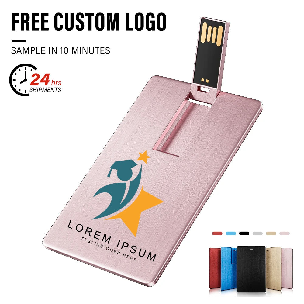 Custom Logo Mini Card USB Flash Drive 4GB–128GB Metal USB Flash Drive PRIMED