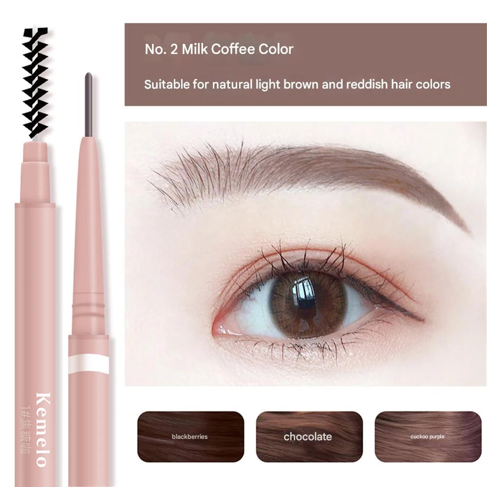 1.5mm Ultra-Fine Waterproof Eyebrow Pencil with Spoolie Brush