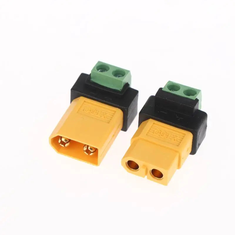 XT60 to 2-Pin Terminal Adapter – Solderless UAV Connector