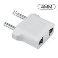 EU to US Plug Adapter Type C Travel Converter 3/5/10 Pack Travel Plug Adapter PRIMED 4.0mm White 5Pcs