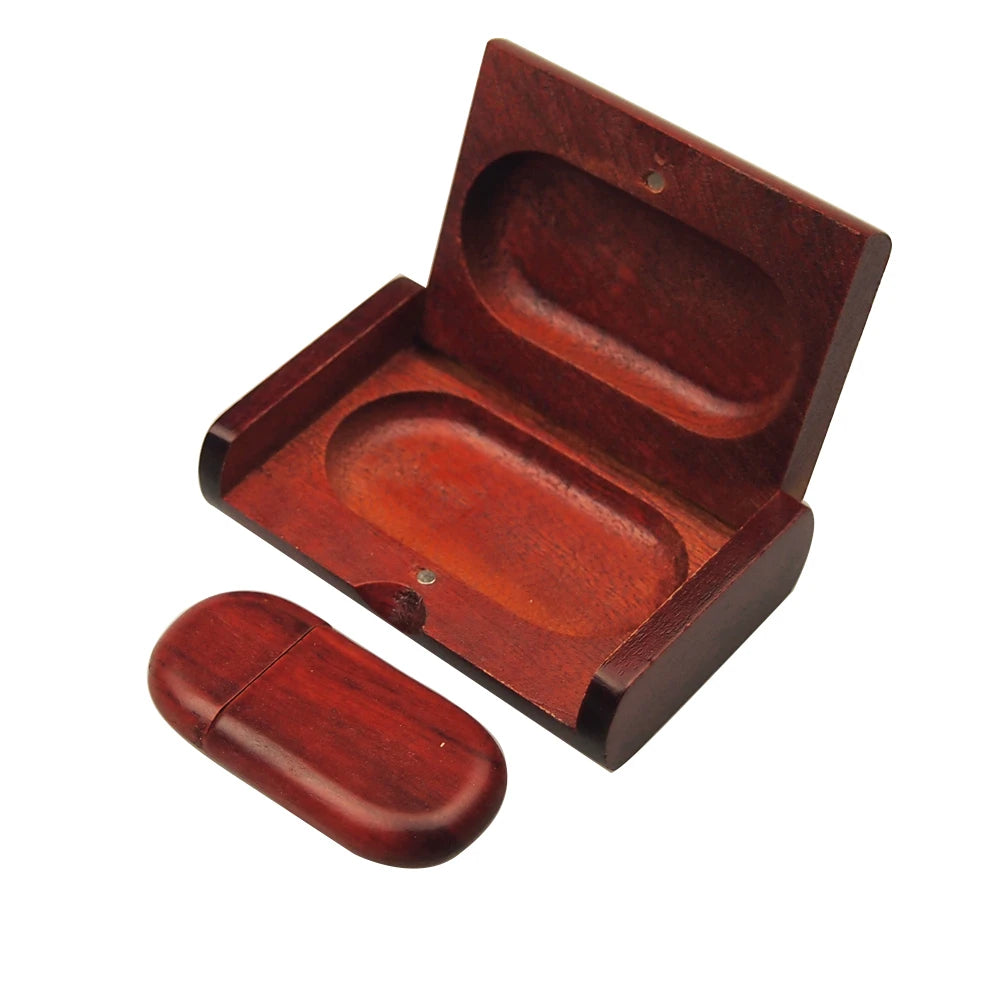 Wooden USB Flash Drive 4–32GB | Custom Logo Engraving Gift Wooden USB Flash Drive PRIMED Red wooden with box 4GB