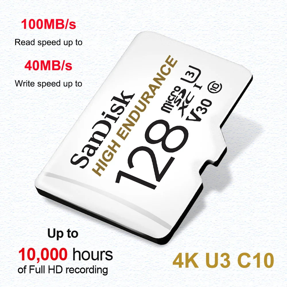 SanDisk High Endurance MicroSD 32–256GB | 4K DVR Camera Card MicroSD Memory Card PRIMED