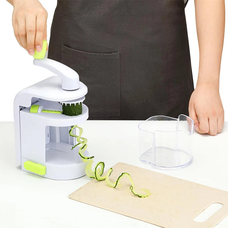 LMETJMA 4-in-1 Vegetable Spiralizer | Rotating Blade Slicer Vegetable Spiralizer PRIMED