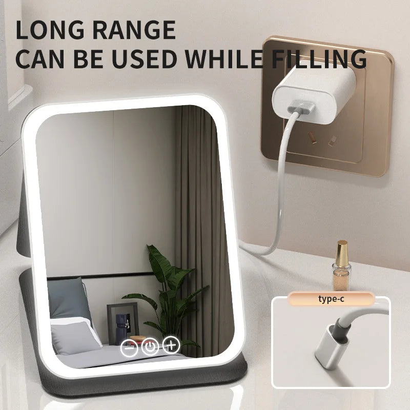 Portable LED Vanity Mirror – 3-Color Light & 360° Adjustable LED Vanity Mirror PRIMED