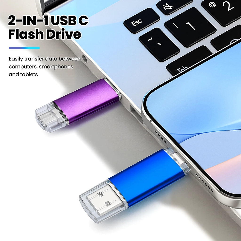 50-Pack USB Type-C Flash Drives 4GB–128GB | Bulk Memory Sticks USB Flash Drive PRIMED